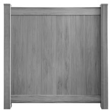 Load image into Gallery viewer, Misty Gray Woodgrain Vinyl Fence Panel Kit 6 x 6-ft