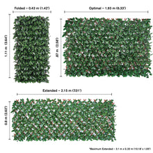 Load image into Gallery viewer, Green/Glossy Leaf Garden Trellis 75-in W x 34.25-in H