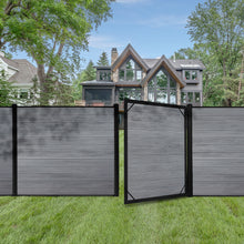 Load image into Gallery viewer, Misty Gray Woodgrain Vinyl Infill Boards 12/Pack 6-ft
