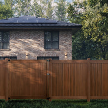 Load image into Gallery viewer, Mangrove Brown Woodgrain Vinyl Unassembled Fence Gate 6 x 6-ft