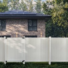 Load image into Gallery viewer, Pearl White Vinyl Fence Post with Aluminum Insert 8-ft