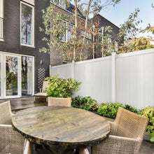 Load image into Gallery viewer, White Vinyl Pearl Fence Post 4-in x 4-in x 8-ft
