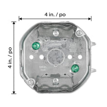 Load image into Gallery viewer, everhome Octagonal Metal Device Box Steel 4 x 4 x 1.5-in - Contractor 30-Pack