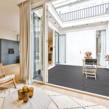Load image into Gallery viewer, Graphite Oak Tunnel Core Composite Deck Planks - 160 Planks 8-ft