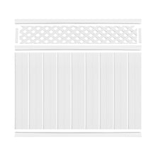 Load image into Gallery viewer, White Vinyl Unassembled 6 x 6-ft Lattice Fence Panel