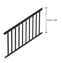Load image into Gallery viewer, Outdoor Railing Stair 3.5-ft x 6-ft - Black Vinyl (single)