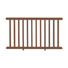 Load image into Gallery viewer, Outdoor Railing 3.5-ft x 6-ft - Brown Vinyl (single)