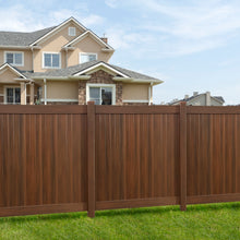 Load image into Gallery viewer, Woodgrain Vinyl Mangrove Fence Post 5-in x 5-in x 8-ft