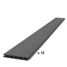 Load image into Gallery viewer, Fence Panel (12pk) - Frost Grey Woodgrain - Co-Extruded Composite Fence