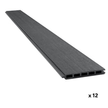 Load image into Gallery viewer, Fence Panel (12pk) - Midnight Grey - Co-Extruded Composite Fence
