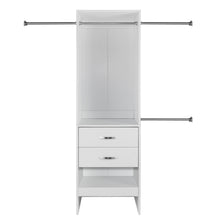 Load image into Gallery viewer, Monaco 72.8 H x 92-142-in W White Composite Wood Closet Organizer w/ Drawers/Shelves and Rods
