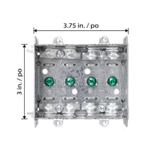 Load image into Gallery viewer, everhome Double Gang Metal Device Box Steel 3 x 3.75 x 2.5 in - Contractor 30-Pack
