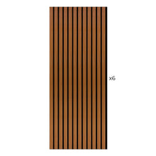 Load image into Gallery viewer, Laminate Slat Acoustic Wall Panels (6-Pack) Hamilton 18.90-inch x 46.85-inch
