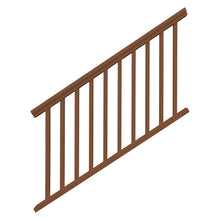 Load image into Gallery viewer, Outdoor Railing Stair 3.5-ft x 6-ft - Brown Vinyl (single)
