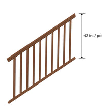 Load image into Gallery viewer, Outdoor Railing Stair 3.5-ft x 6-ft - Brown Vinyl (single)
