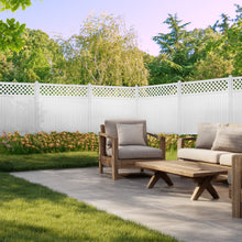Load image into Gallery viewer, White Vinyl Unassembled 6 x 6-ft Lattice Fence Panel
