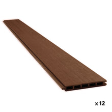 Load image into Gallery viewer, Fence Panel (12pk) - Chestnut Brown - Co-Extruded Composite Fence
