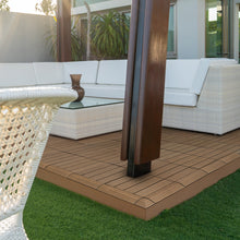 Load image into Gallery viewer, everhome 3 x 3-in Pecan Composite Deck Tile Corner Trim 4/Pack
