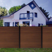 Load image into Gallery viewer, Fence Panel (12pk) - Chestnut Brown - Co-Extruded Composite Fence
