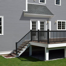 Load image into Gallery viewer, Outdoor Railing Post 3.7-ft - Black Vinyl (single)

