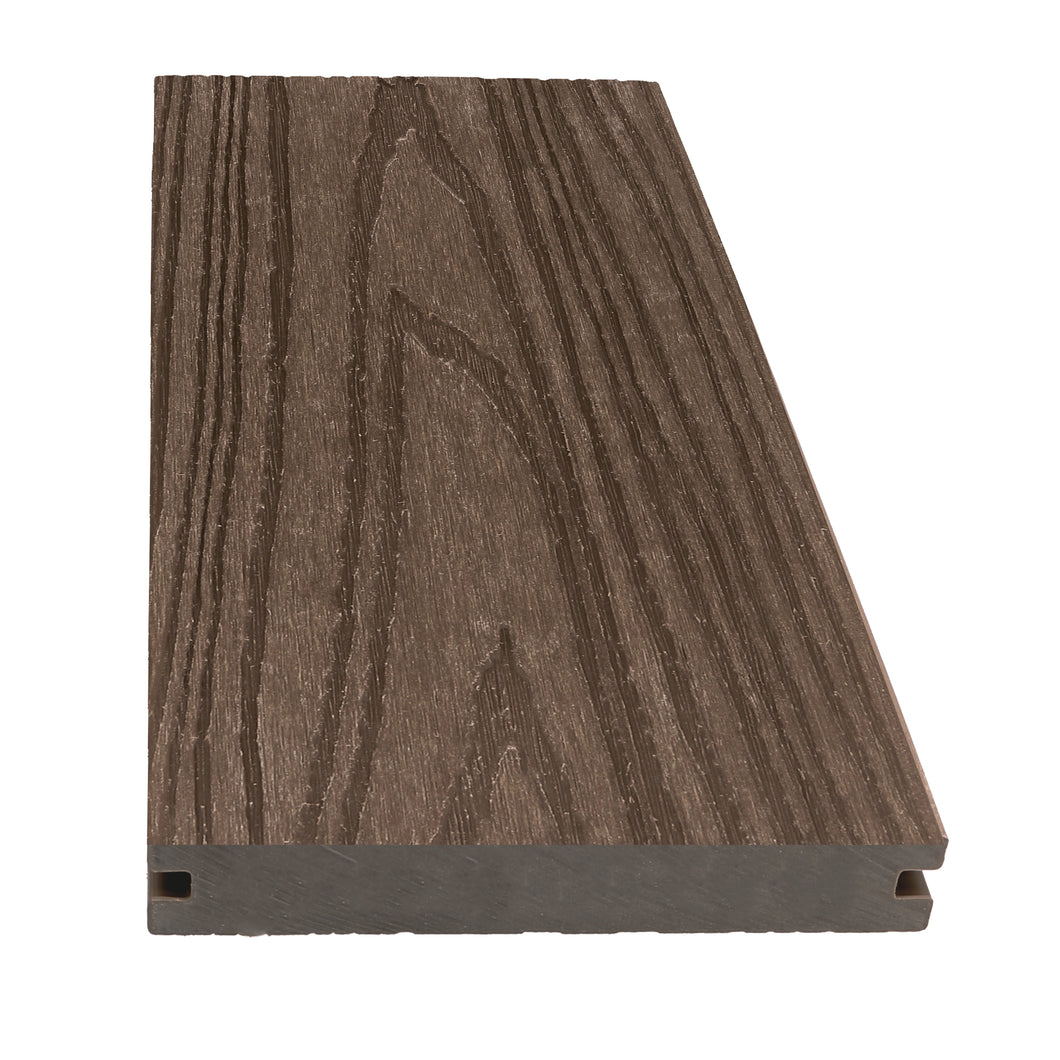 Pecan Brown Solid Core Composite Deck Planks - 4/Pack 8-ft