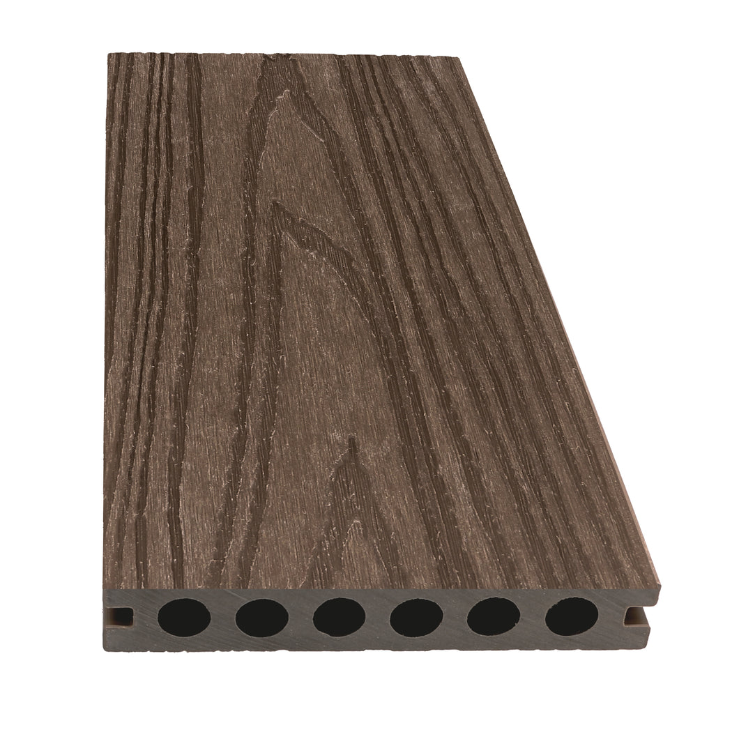 Pecan Brown Tunnel Core Composite Deck Planks - 4/Pack 8-ft