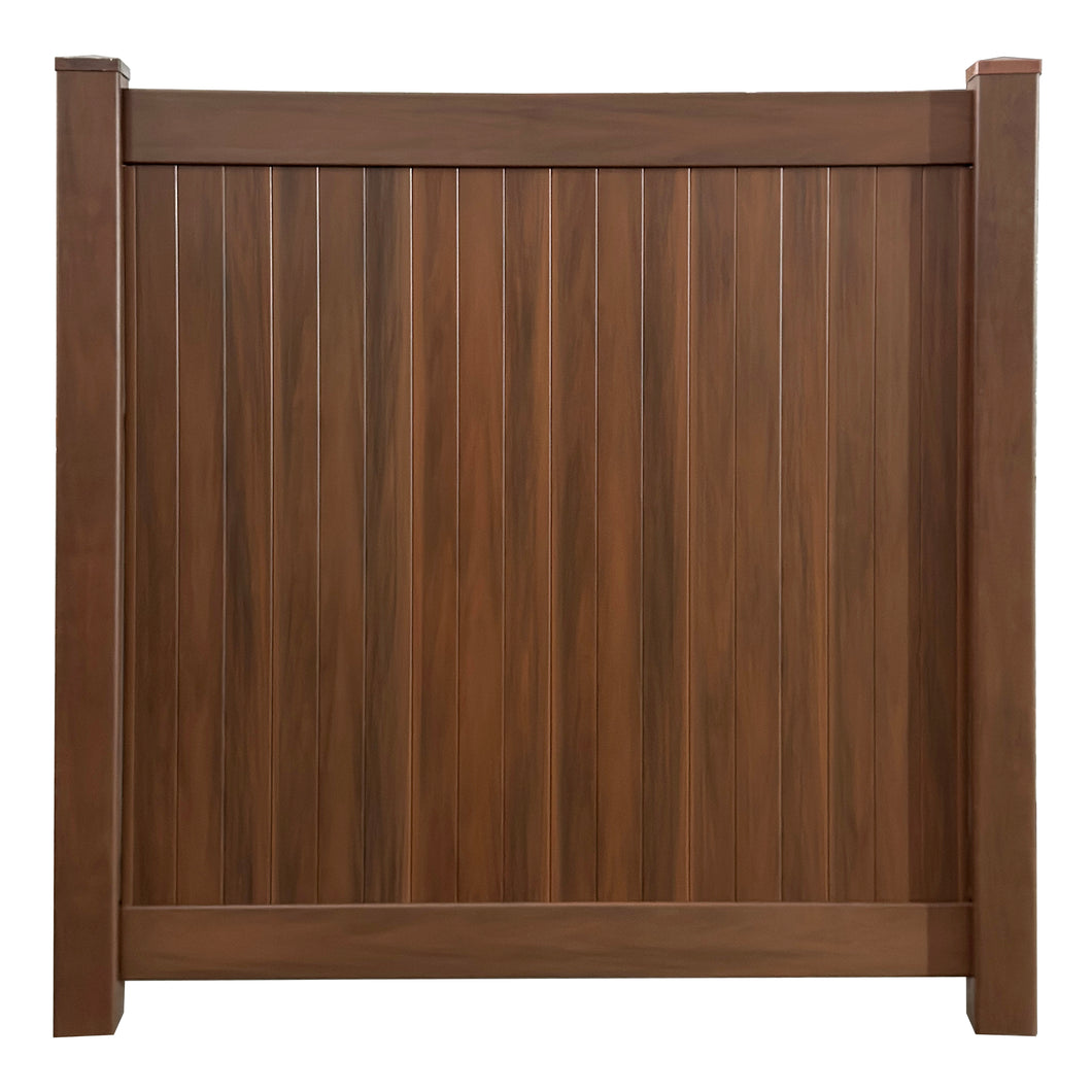 Mangrove Woodgrain Vinyl Fence Panel Kit  6 x -ft