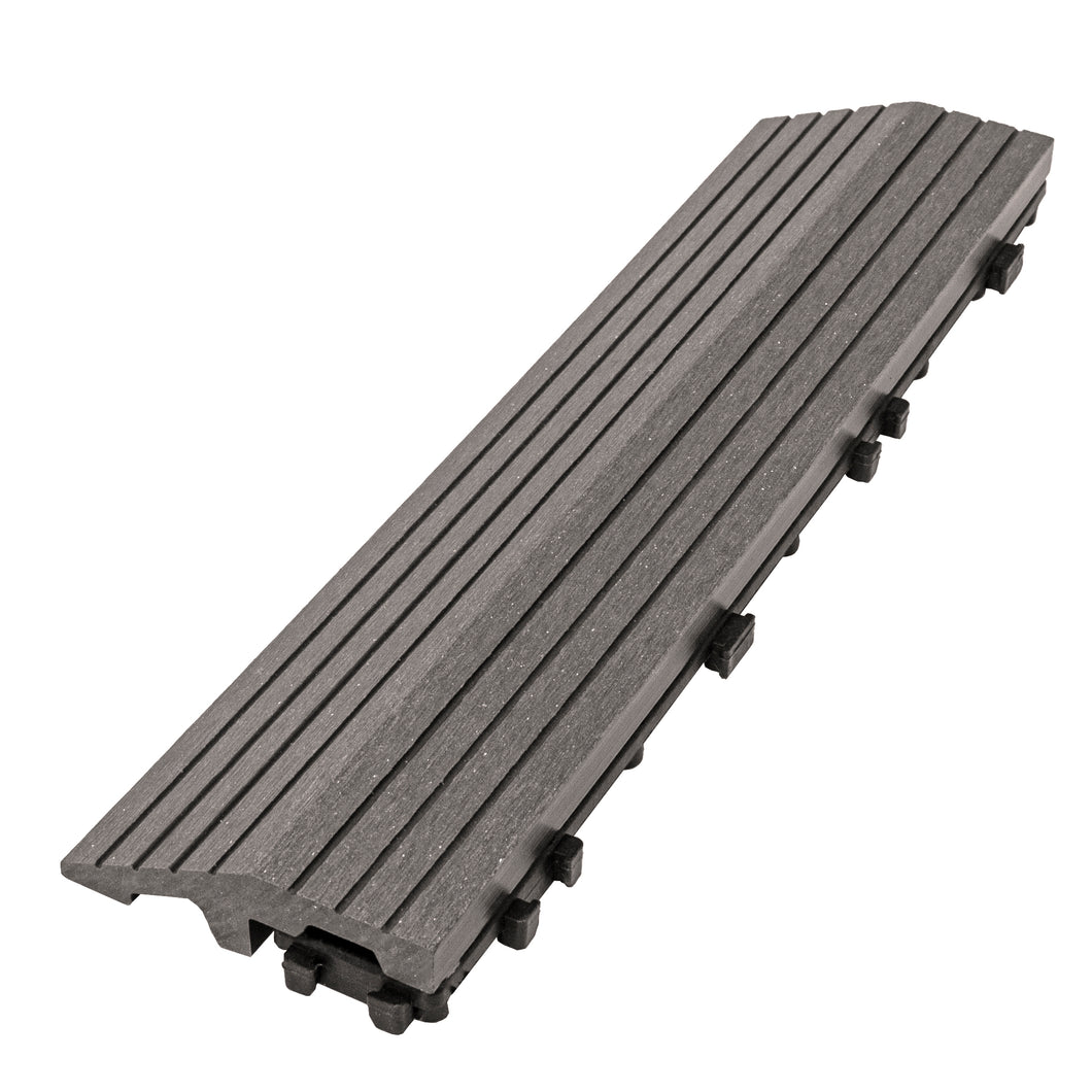 everhome 3 x 12-in Ash Composite Deck Tile Edge Trim 4/Pack